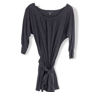 ‎Banana Republic Grey Sweater Tunic Tee Belted Jersey Knit XS